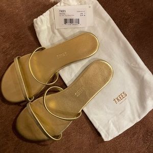 TKEES Gemma Sandal in Gold